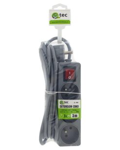 Predlžovací kábel s vypínačom Q-396f 3x z/u 3m sivý  www.69x.sk