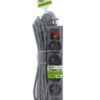 Predlžovací kábel s vypínačom Q-406f 5x z/u 5m grey  www.69x.sk
