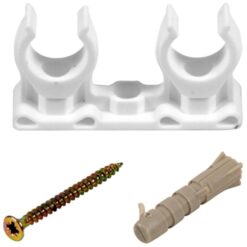 Príchytka dvojitá na rúry 25/28 mm (5 ks) Tycner www.69x.sk