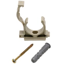 Príchytka jednoduchá na rúry s klapkou a hmoždinkou 20 mm (5 ks ) Tycner www.69x.sk