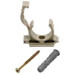 Príchytka jednoduchá na rúry s klapkou a hmoždinkou 25 mm (5 ks) Tycner www.69x.sk