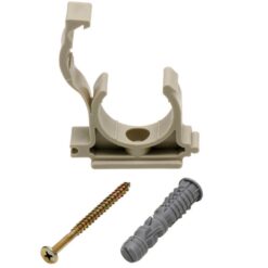 Príchytka jednoduchá na rúry s klapkou a hmoždinkou 32 mm (5 ks) Tycner www.69x.sk