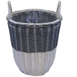 Prútený kôš 30x42h sivá/biela Merkury Market www.69x.sk