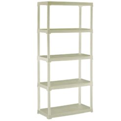 Regál plastový T80/5E ecru 176x80x40cm – 5 políc/30kg Merkury Market www.69x.sk