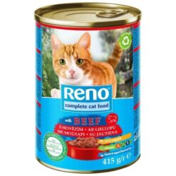 Reno Kusy hovädzieho mäsa pre mačky 415 g v omáčke RENO www.69x.sk