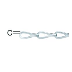 Reťaz Mosadz/Chróm – Priemer 0.4 mm - Tovar na Mieru Vormann www.69x.sk