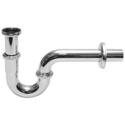 Rúrkový sifón k umývadlu bez odtoku kovový chróm Tycner www.69x.sk