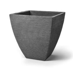 Ryhovaný kvetináč 40 x 40 x H 42 cm sivý JELENIA PLAST www.69x.sk