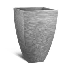 Ryhovaný kvetináč 40 x 40 x H 60 cm sivý JELENIA PLAST www.69x.sk