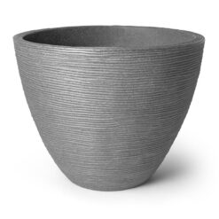 Ryhovaný kvetináč Ø 40 x H 31 cm sivý JELENIA PLAST www.69x.sk