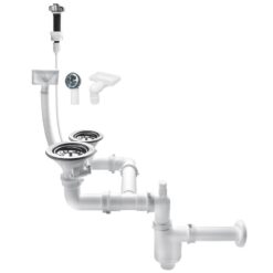 Sifón do drezu dvojkomorový práčka, umývačka riadu 19041 Akces www.69x.sk