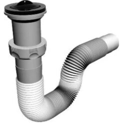 Sifón drezový  jednokom. kovové sitko Akces www.69x.sk