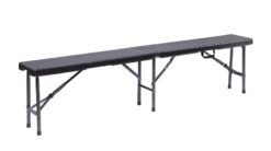 Skladacia kempingová lavica čierna  www.69x.sk