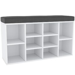 Skrinka na topánky so sedadlom biely/grafit 54.5X104X30 3 Merkury Market www.69x.sk
