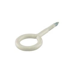Skrutkovací hák s očkom biely 20 x 10 x 3,3 mm Merkury Market www.69x.sk