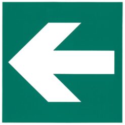 Směr úniku 210x210 mm samolepka PHT www.69x.sk