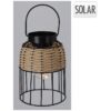 Solárny lampáš čierny 14,5 × 20 cm ratan Merkury Market www.69x.sk