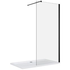 Sprchová stena Walk-In Fiord 110x195 black Aqua Mercado www.69x.sk