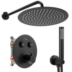 Sprchová súprava podomietková s termostatom LUNGO čierna + BOX REA www.69x.sk