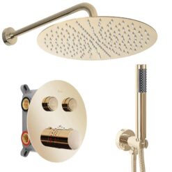 Sprchová súprava podomietková s termostatom LUNGO zlatá + BOX REA www.69x.sk