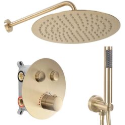Sprchová súprava podomietková s termostatom LUNGO zlatá brúsená + BOX REA www.69x.sk