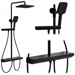 Sprchová súprava s termostatom Rea Pedro čierna REA www.69x.sk