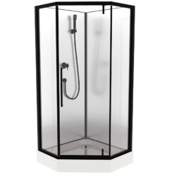 Sprchový kút päťuholníkový Elize 90x90 black Aqua Mercado www.69x.sk