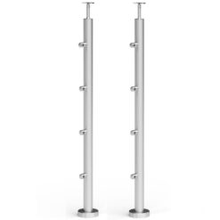 Stĺpik Atlanta 970 mm 4 priechodky nehrdz. oceľ 2 ks Avis www.69x.sk