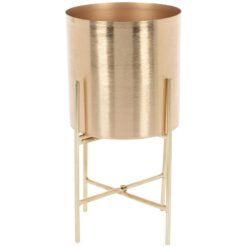 Stojaci kovový kvetináč, zlatý, 15x15x30 Merkury Market www.69x.sk