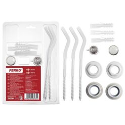 Súprava radiátorových zátok 1” x 1/2” s tromi závesmi ZGG3B Ferro www.69x.sk