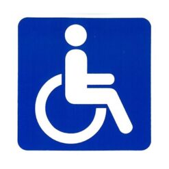 Symbol bezbariérový vstup 105x105 mm samolepka PHT www.69x.sk