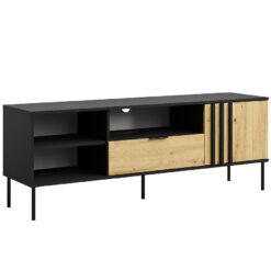 TV stolík 1D1SZ Rimini 08 čierna/artisan Merkury Market www.69x.sk