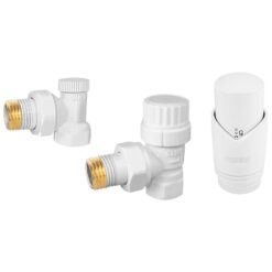 Termostatická zostava uhlová biela Ferro www.69x.sk