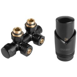 Termostatická zostava uhlová čierna Ferro www.69x.sk