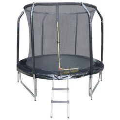 Trampolína COMFORT s rebríkom 244cm čierna Merkury Market www.69x.sk