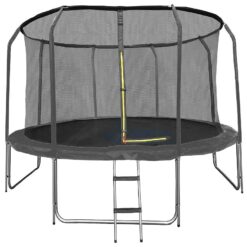 Trampolína COMFORT s rebríkom 366cm čierna Merkury Market www.69x.sk