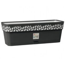 Truhlík samozavlažovací Cloe plastový antracit 50x18x17cm Merkury Market www.69x.sk