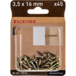 Tvrdená skrutka so zápustnou hlavou 3,5 x 16mm Koelner www.69x.sk