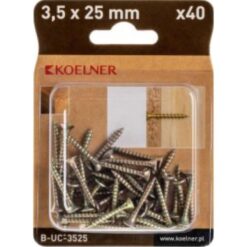 Tvrdená skrutka so zápustnou hlavou 3,5 x 25mm Koelner www.69x.sk