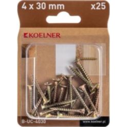 Tvrdená skrutka so zápustnou hlavou 4 x 30mm Koelner www.69x.sk
