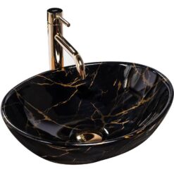 Umývadlo na dosku Sofia Black Marble Shiny REA www.69x.sk