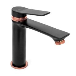 Umývadlová batéria Rea Ciral čierna-ružové zlato REA www.69x.sk