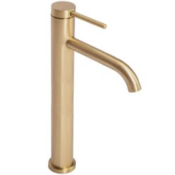 Umývadlová batéria vysoká Rea Clif zlatá kartáčovaná REA www.69x.sk