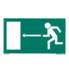 Únikový východ vľavo 210x123 mm plastová tabuľka PHT www.69x.sk