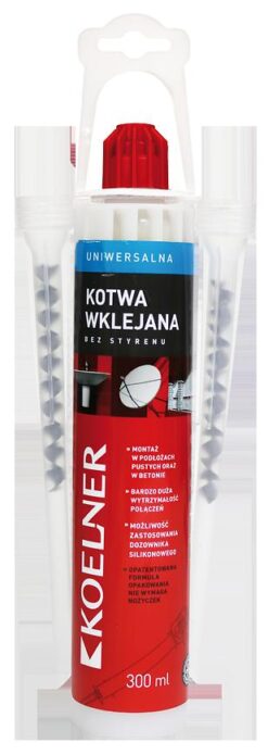 Univerzálna kotva Koelner lepená polyesterová bez styrénu 300 ml Koelner www.69x.sk