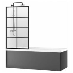 Vaňová zástena Lagos-1 Black 70x140 REA www.69x.sk
