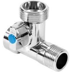 Ventil guľový uhlový trojcestný – remer 1/2˝ x 1/2˝ x 3/4˝ Merkury Market www.69x.sk