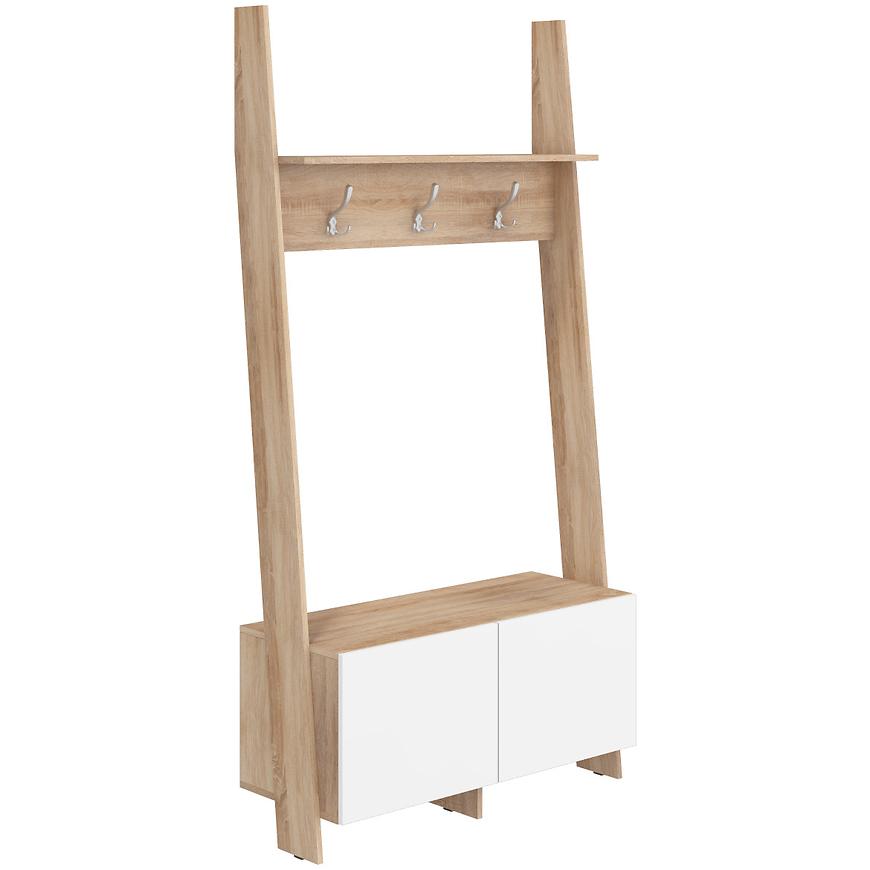 Vešiak Rack dub sonoma/biely lesk Merkury Market www.69x.sk