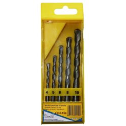 Vrták do betónu, kalený, 4,0-10,0 mm, sada 5 ks, Drel DREL www.69x.sk