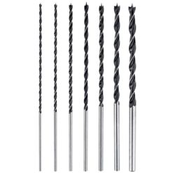 Vrtáky do dreva, predlžované, 4,5,6,7,8,10,12 mm x 300 mm, sada 7 ks, Drel DREL www.69x.sk